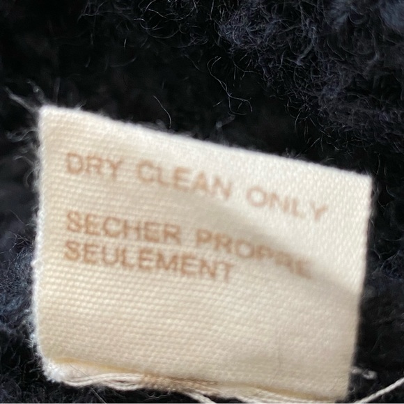 Free People Cardigan Sweater Womens XS Black Crochet Knit Wool Blend Bell Cuffs - Picture 11 of 13